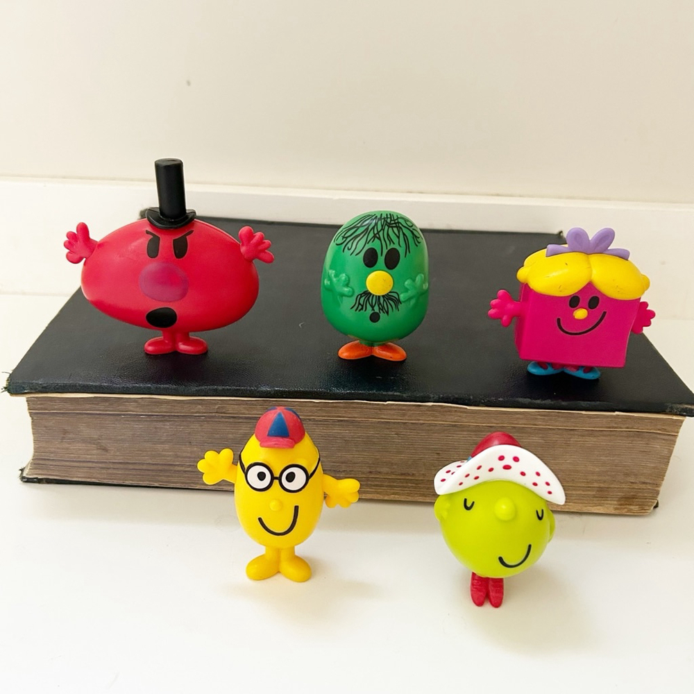 McDonald's Mr. Men Toy Figures Mr. Grumpy Mr. Rude Little Miss Birthday Mr Brave